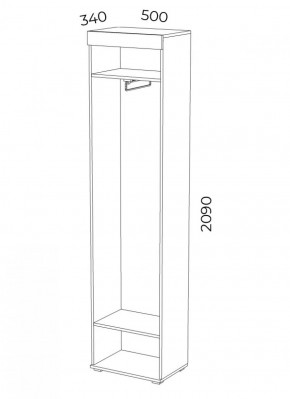 Шкаф ЗШ-5-1-L Зетта в Екатеринбурге - mebel-e96.ru