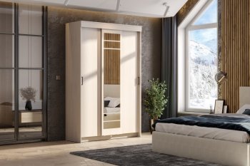 Шкаф-купе ШКП-7 1300 мм ясень анкор (СВ) в Екатеринбурге - mebel-e96.ru