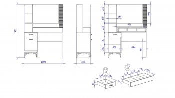 Столик туалетный Сиде (СБК) в Екатеринбурге - mebel-e96.ru