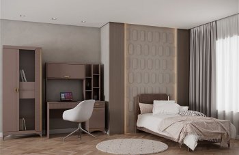 Кровать Сиде 900 мм Мокко (рогожка) (СБК) в Екатеринбурге - mebel-e96.ru