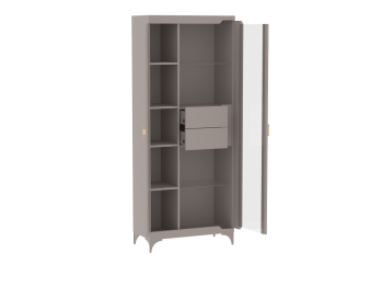 Пенал со стеклом широкий NEW Сиде Мокко (СБК) в Екатеринбурге - mebel-e96.ru