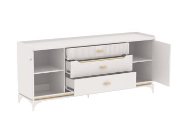 Комод широкий Сиде Белый (СБК) в Екатеринбурге - mebel-e96.ru