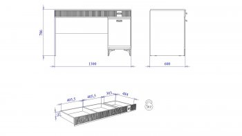 Стол письменный с надстройкой Сиде Белый (СБК) в Екатеринбурге - mebel-e96.ru