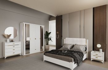 Спальный гарнитур Сиде Белый, модульный (СБК) в Екатеринбурге - mebel-e96.ru