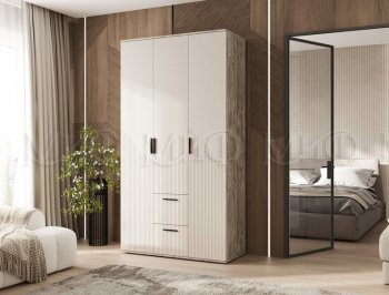 Шкаф 1200 мм Сильвия, дуб юкон/кашемир (Миф) в Екатеринбурге - mebel-e96.ru