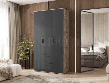 Шкаф 1200 мм Сильвия, дуб юкон/графит (Миф) в Екатеринбурге - mebel-e96.ru