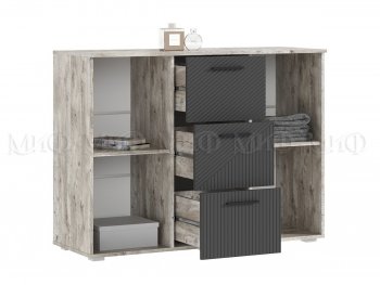 Комод Сильвия, дуб юкон/графит (Миф) в Екатеринбурге - mebel-e96.ru