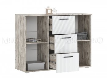 Комод Сильвия, дуб юкон/белый (Миф) в Екатеринбурге - mebel-e96.ru