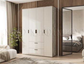 Шкаф 1600 мм Сильвия, дуб юкон/кашемир (Миф) в Екатеринбурге - mebel-e96.ru