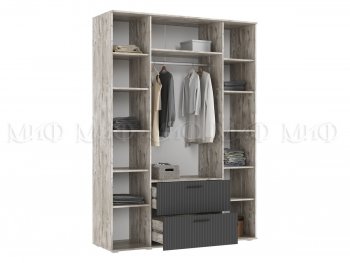 Шкаф 1600 мм Сильвия, дуб юкон/графит (Миф) в Екатеринбурге - mebel-e96.ru