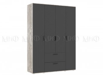 Шкаф 1600 мм Сильвия, дуб юкон/графит (Миф) в Екатеринбурге - mebel-e96.ru