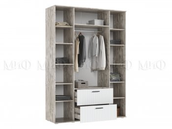 Шкаф 1600 мм Сильвия, дуб юкон/белый (Миф) в Екатеринбурге - mebel-e96.ru