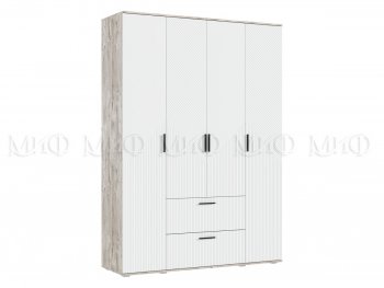 Шкаф 1600 мм Сильвия, дуб юкон/белый (Миф) в Екатеринбурге - mebel-e96.ru