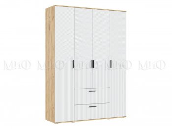 Шкаф 1600 мм Сильвия, крафт/белый (Миф) в Екатеринбурге - mebel-e96.ru
