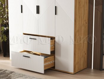 Шкаф 1600 мм Сильвия, крафт/белый (Миф) в Екатеринбурге - mebel-e96.ru