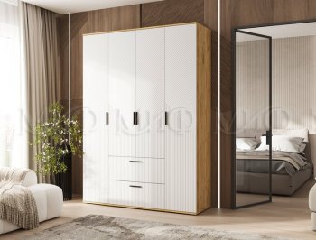 Шкаф 1600 мм Сильвия, крафт/белый (Миф) в Екатеринбурге - mebel-e96.ru