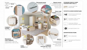 Система Стелс Шкаф-Пенал 1в1д1ящ Дуб сонома/Белый в Екатеринбурге - mebel-e96.ru