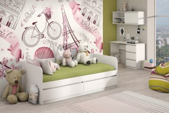 Кровать Соната 900 белый (Зарон) в Екатеринбурге - mebel-e96.ru
