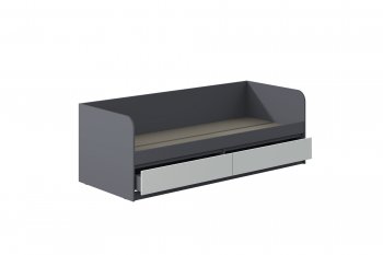 Кровать Соната 900 графит/белый (Зарон) в Екатеринбурге - mebel-e96.ru