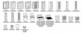 Спальный гарнитур ЛУНА (модульный)  Бодега белая в Екатеринбурге - mebel-e96.ru