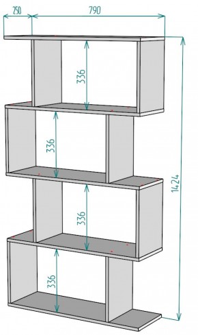 Стеллаж S52 (Белый) в Екатеринбурге - mebel-e96.ru