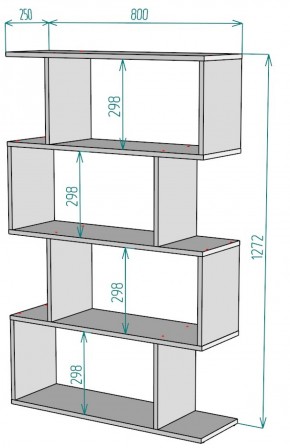 Стеллаж S54 (Белый) в Екатеринбурге - mebel-e96.ru