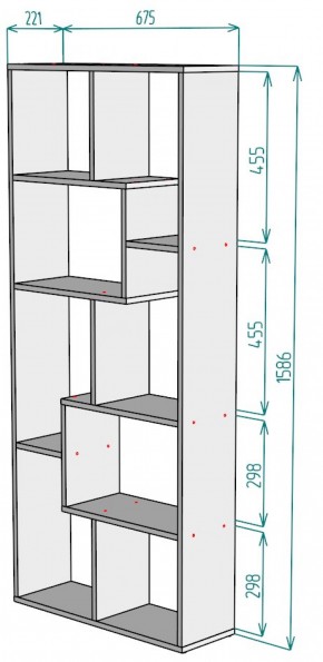 Стеллаж S8 (Белый) в Екатеринбурге - mebel-e96.ru