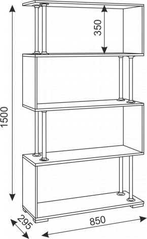 Стеллаж Зигзаг-2 (Риннер) в Екатеринбурге - mebel-e96.ru