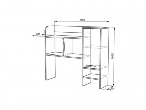 Стол компьютерный с надстройкой Лайт-1 (1200) в Екатеринбурге - mebel-e96.ru