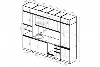 Кухонный гарнитур Сюита люкс 3000 мм (Герда) в Екатеринбурге - mebel-e96.ru