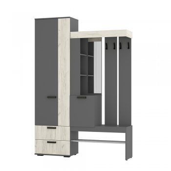 Прихожая Трамп графит/крафт белый (БТС) в Екатеринбурге - mebel-e96.ru