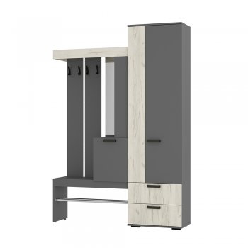Прихожая Трамп графит/крафт белый (БТС) в Екатеринбурге - mebel-e96.ru