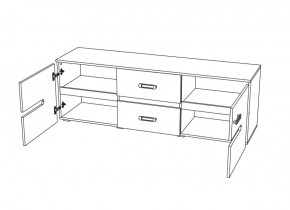 Тумба под ТВ Ким (Белый глянец/Венге) в Екатеринбурге - mebel-e96.ru