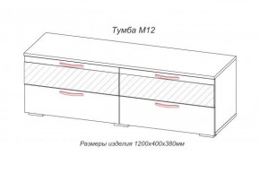 Тумба TV (М-12) Марсель (АстридМ) в Екатеринбурге - mebel-e96.ru