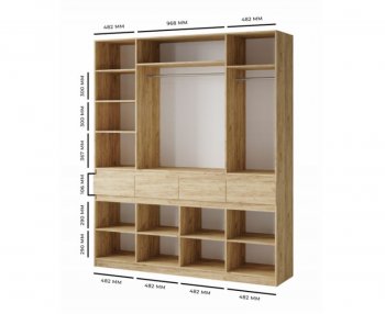 Шкаф 2000 мм Турин ЛДСП крафт серый/кашемир (ВВР) в Екатеринбурге - mebel-e96.ru