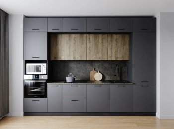 Кухонный гарнитур Умбра 3400 мм МДФ (Санвут) в Екатеринбурге - mebel-e96.ru