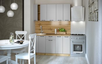 КУхонный гарнитур Валерия 1600 мм вотан/серый (Сурская) в Екатеринбурге - mebel-e96.ru