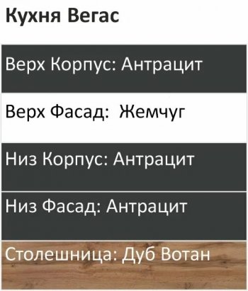 Кухонный гарнитур Вегас 2200 мм в Екатеринбурге - mebel-e96.ru