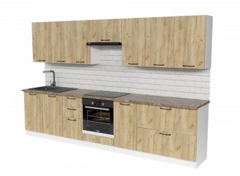 Кухонный гарнитур Янтарь 3000 мм (Герда) в Екатеринбурге - mebel-e96.ru