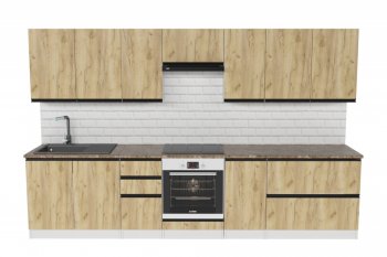Кухонный гарнитур Янтарь экстра 3000 мм (Герда) в Екатеринбурге - mebel-e96.ru