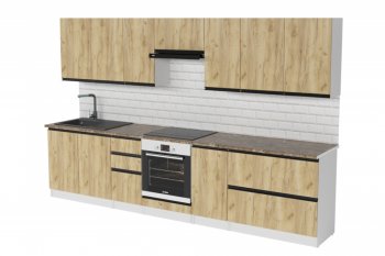 Кухонный гарнитур Янтарь экстра 3000 мм (Герда) в Екатеринбурге - mebel-e96.ru